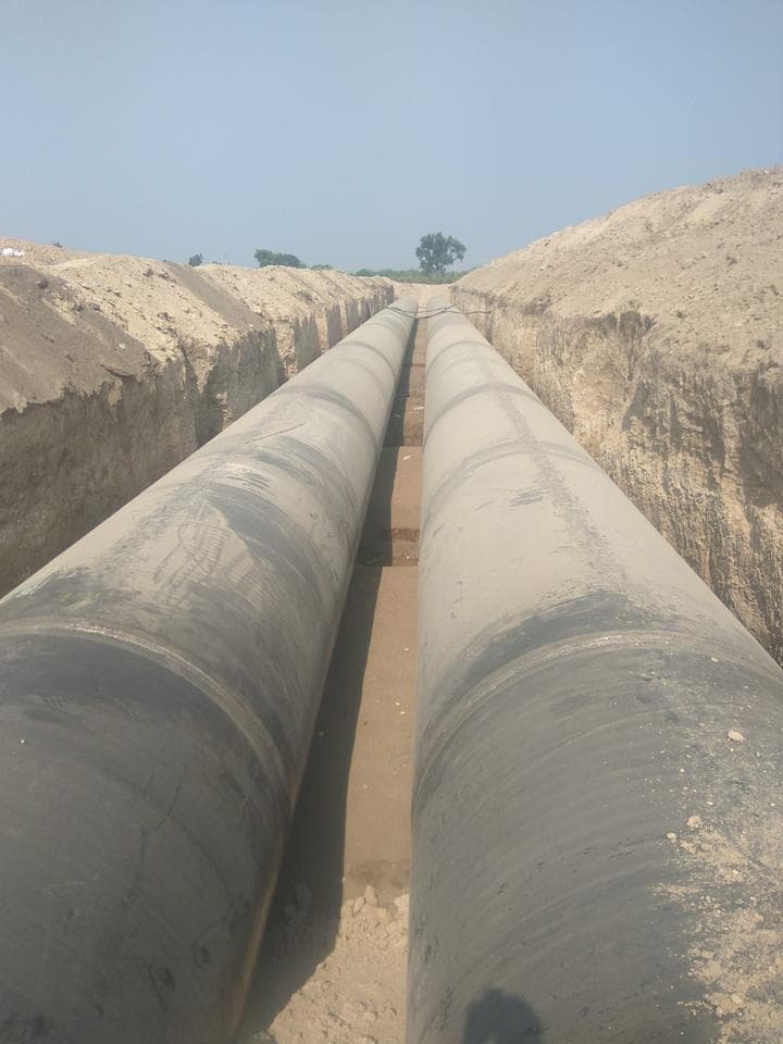 Water pipeline installation